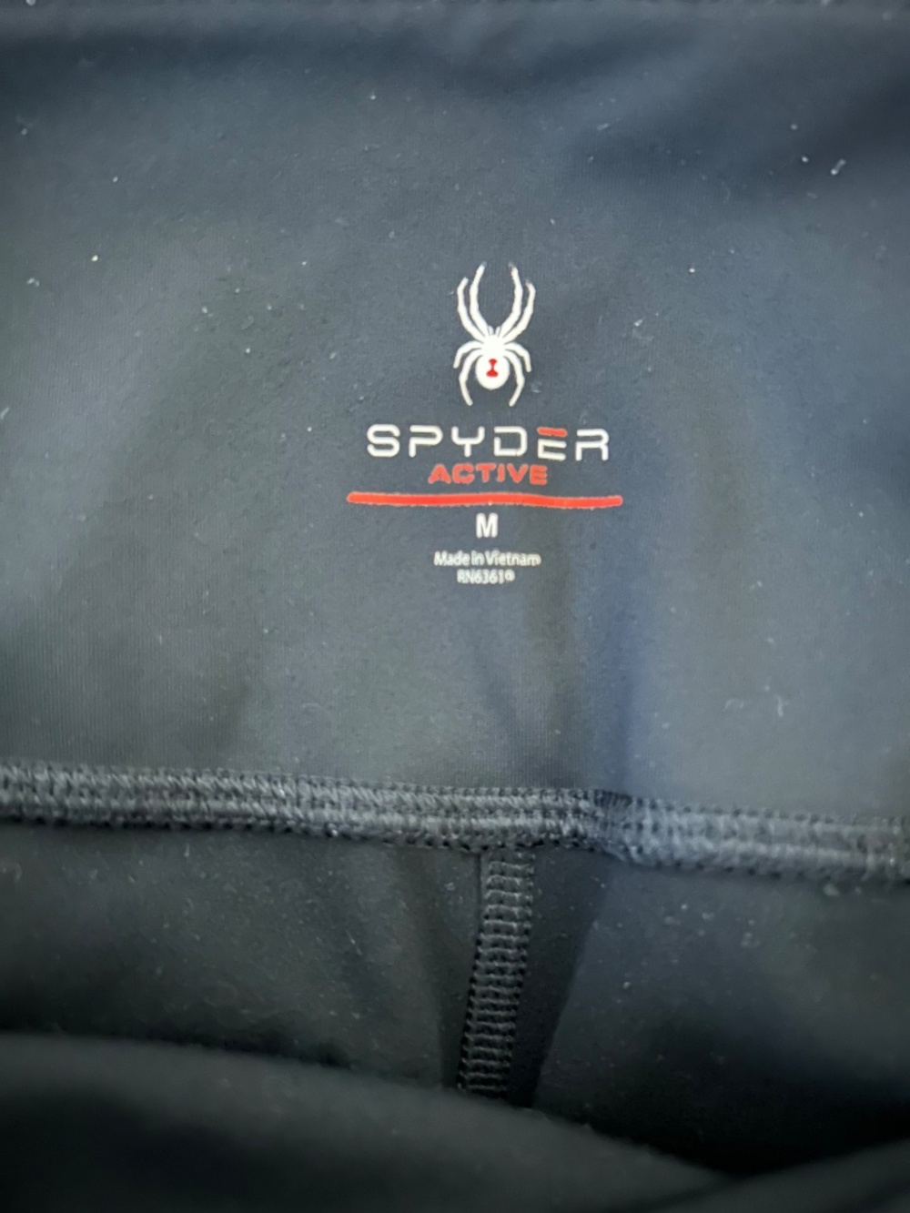 Spyder Active Black Leggings with Pockets, 3/4 length, size M - Picture 4 of 4